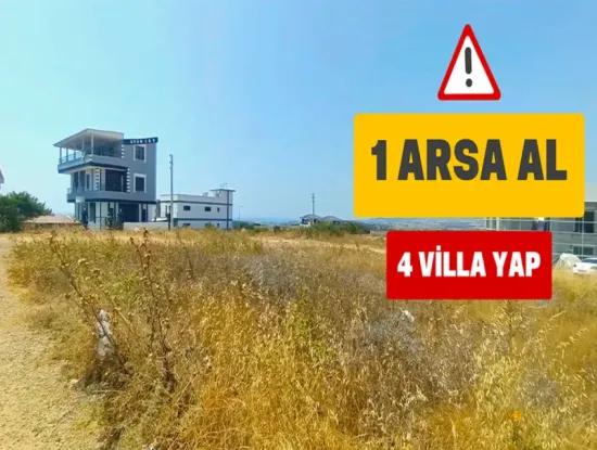 Land For Sale In Didim - 4 Villas 595 M2 Zoned Land For Sale