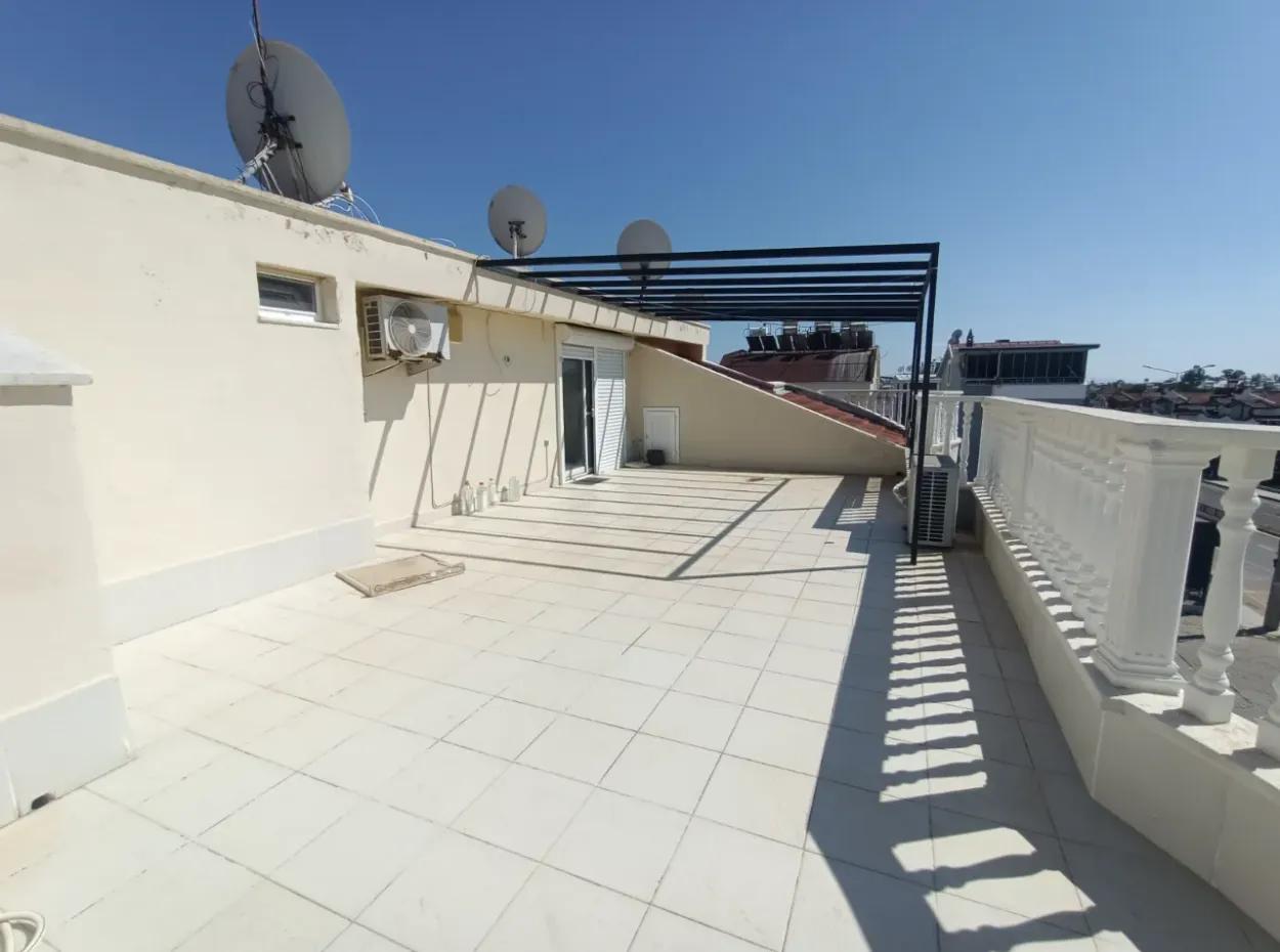 Didimde Büyük Teraslı 2 Havuzlu Sitede Satılık Dubleks